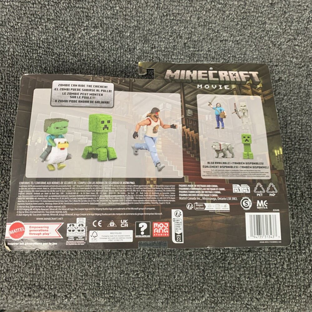 NIB Mattel A Minecraft Movie Woodland Mansion Throwdown Toy Action Figure Jockey - Picture 4 of 4